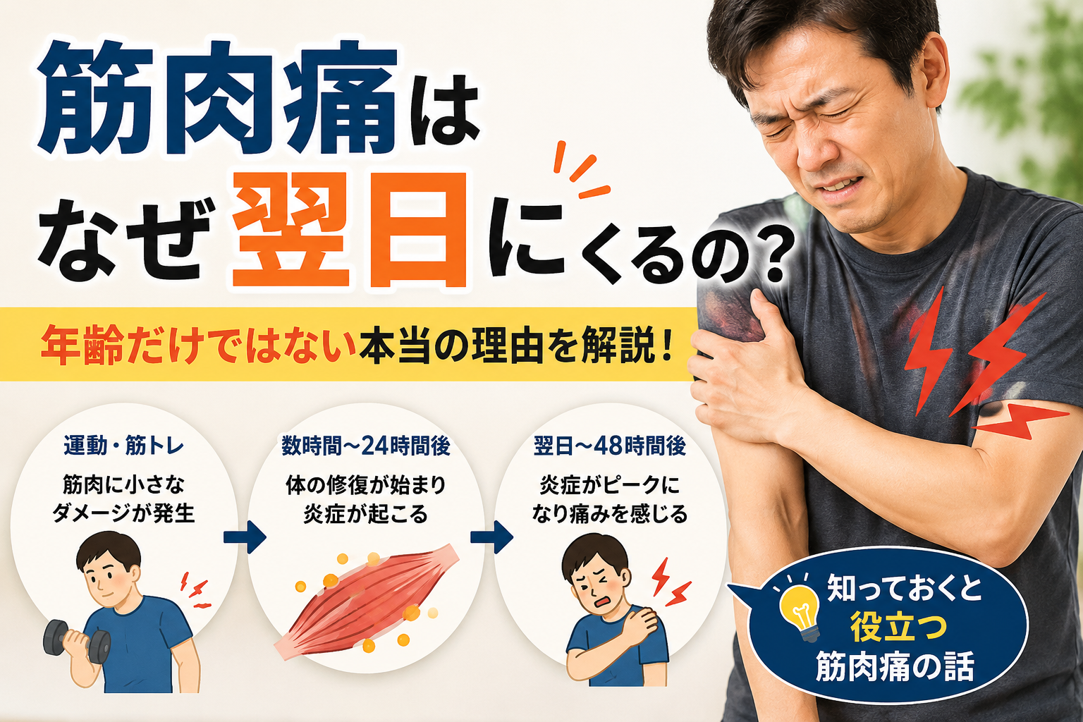 筋肉痛はなぜ翌日に